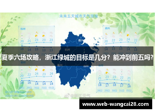 夏季六场攻略，浙江绿城的目标是几分？能冲到前五吗？